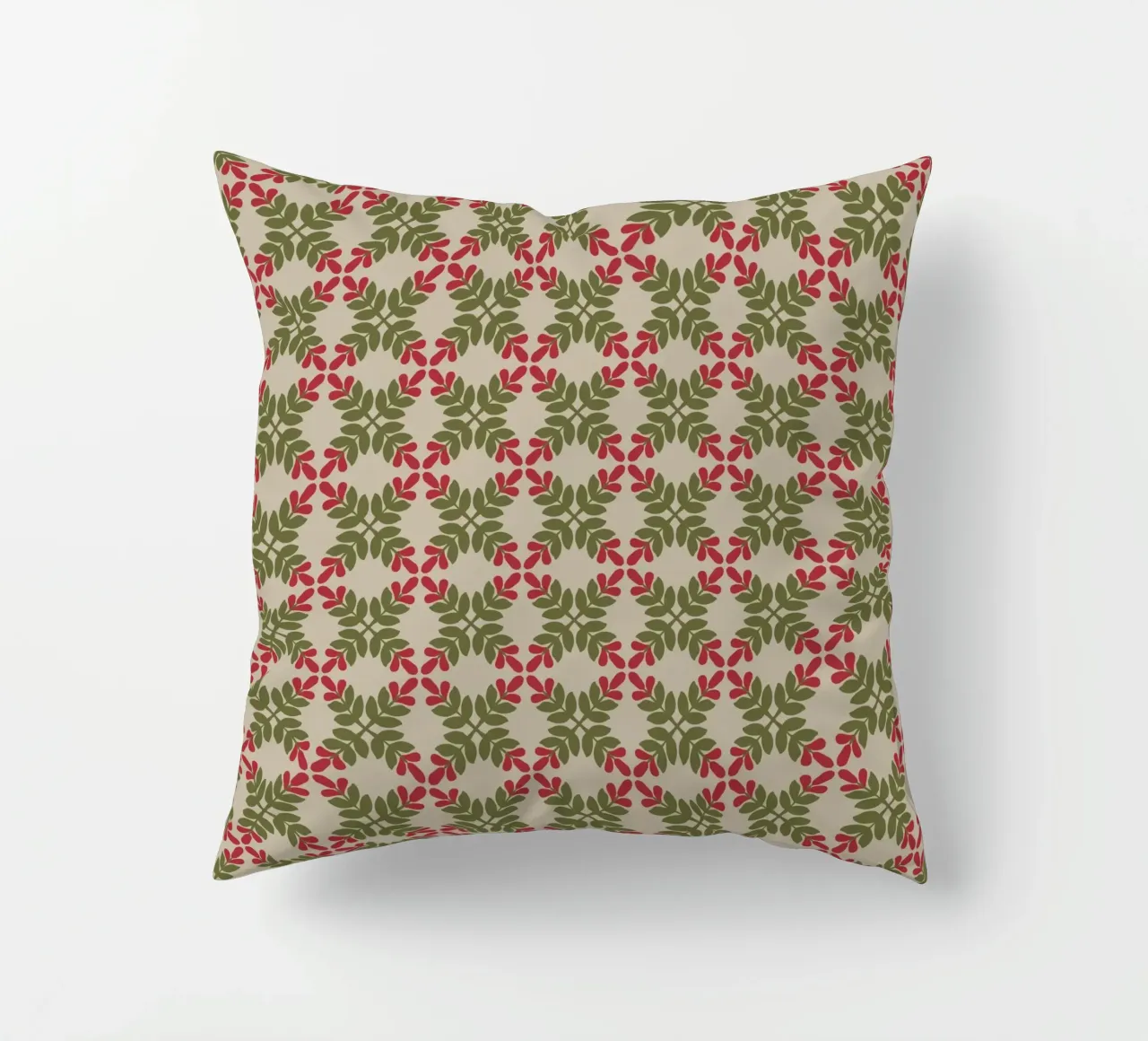 Boho leaf pattern decorative cushion by Little Dean