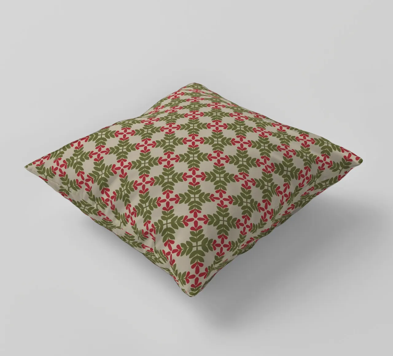 Boho leaf pattern decorative cushion by Little Dean