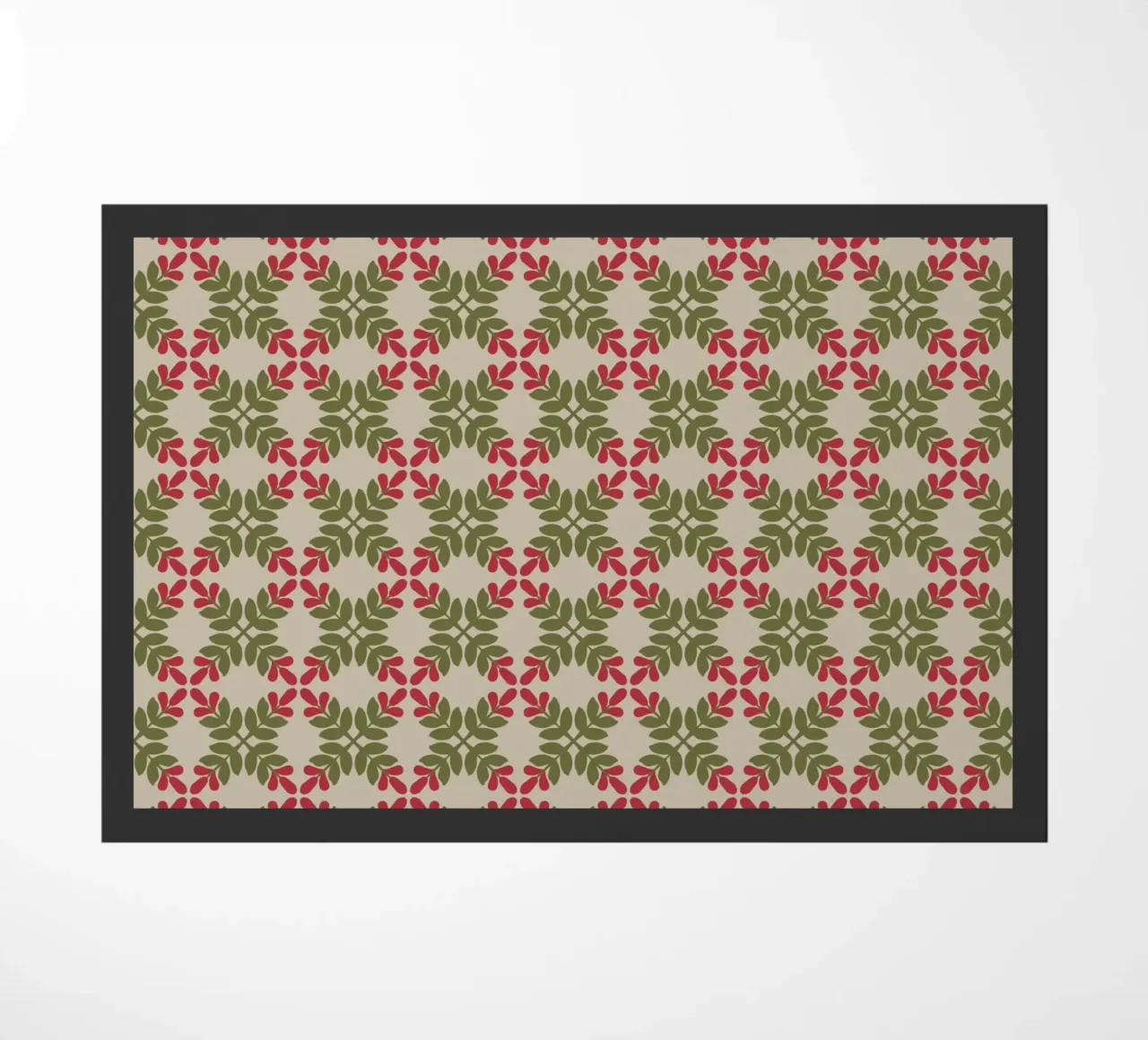 Boho leaf pattern doormat by Little Dean
