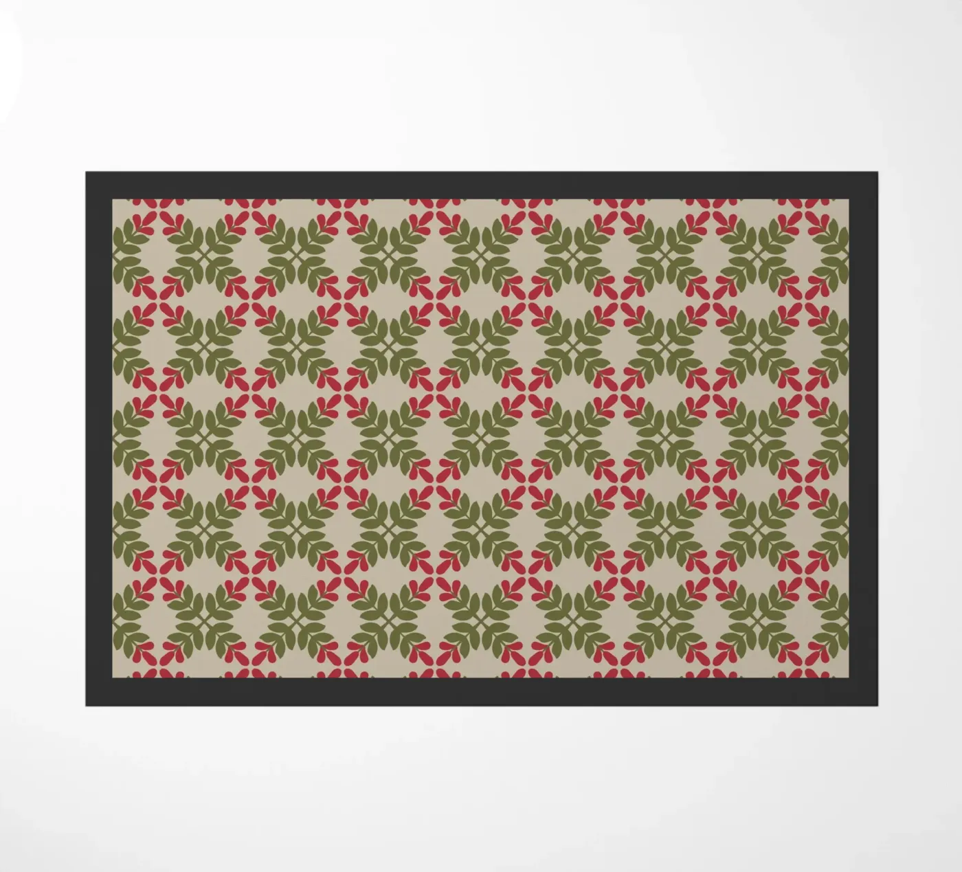 Boho leaf pattern doormat by Little Dean