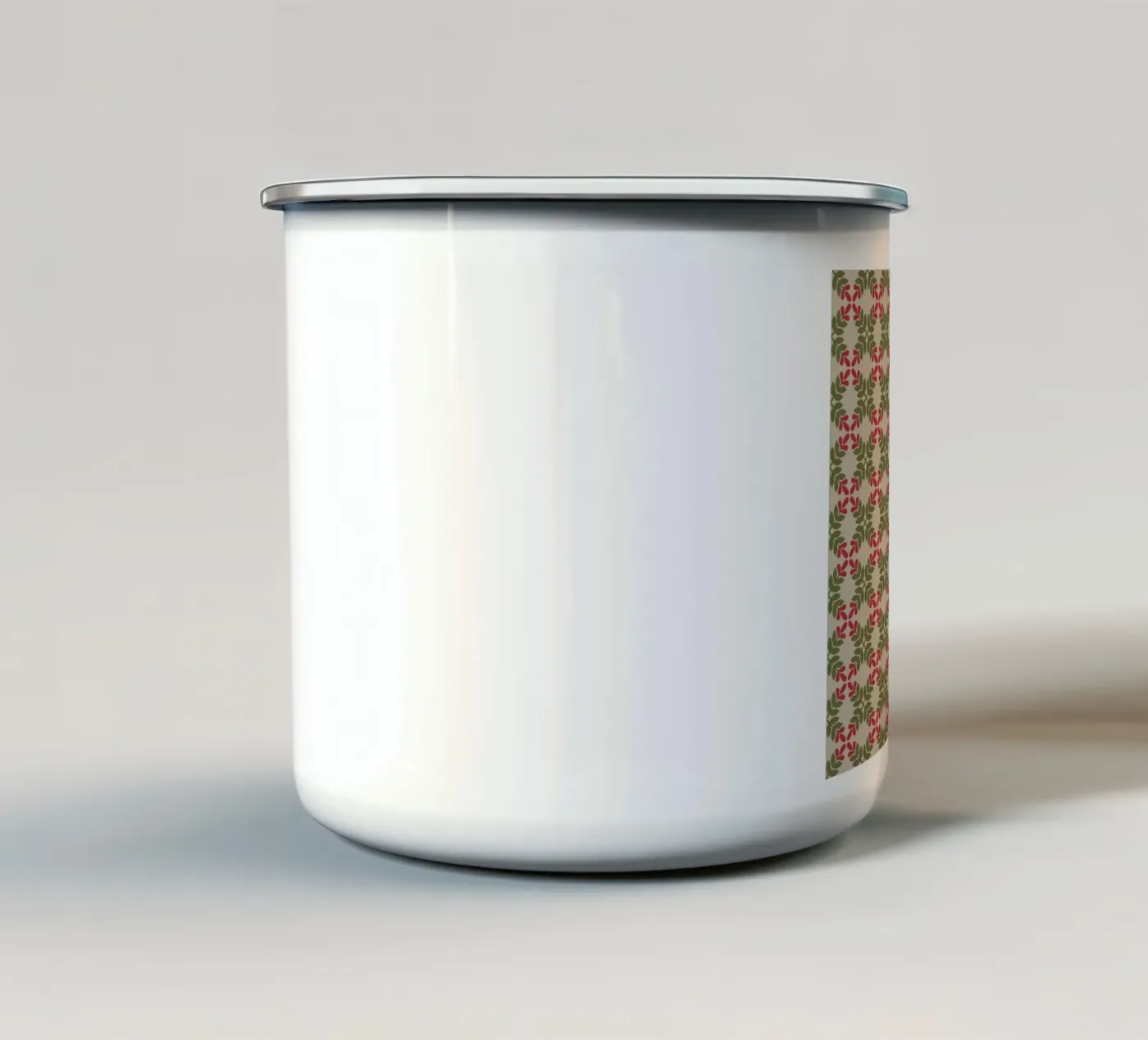 Boho leaf pattern enamel mug by Little Dean