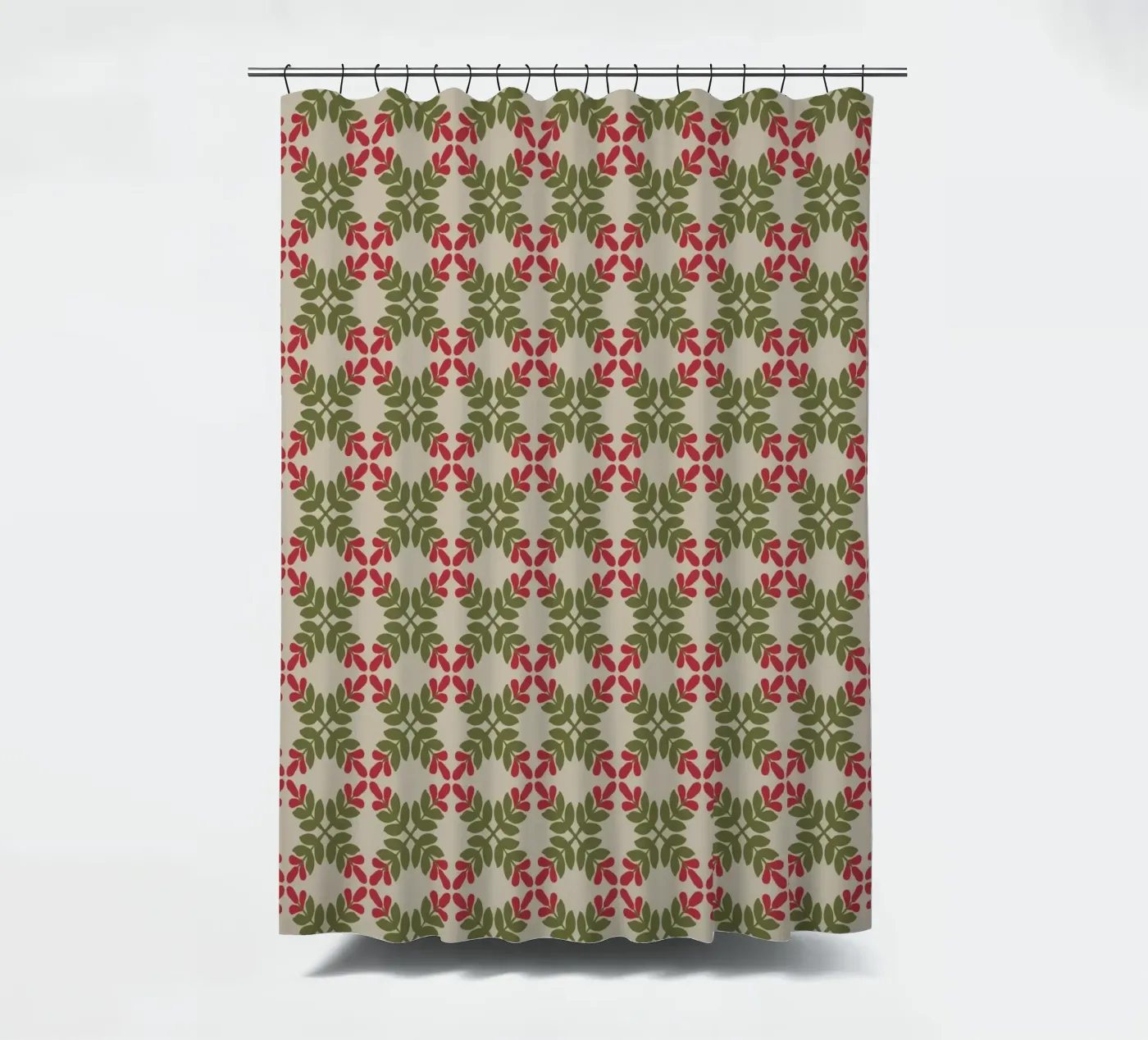 Boho leaf pattern Duschvorhang von Little Dean