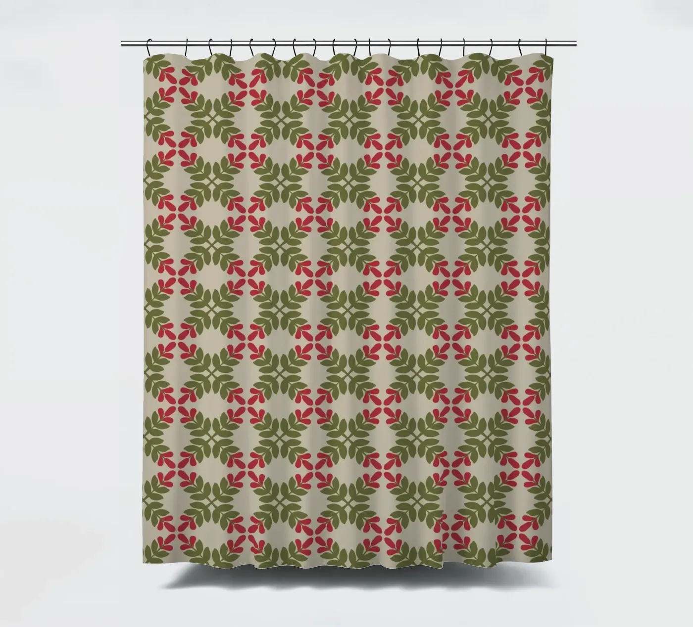 Boho leaf pattern Duschvorhang von Little Dean