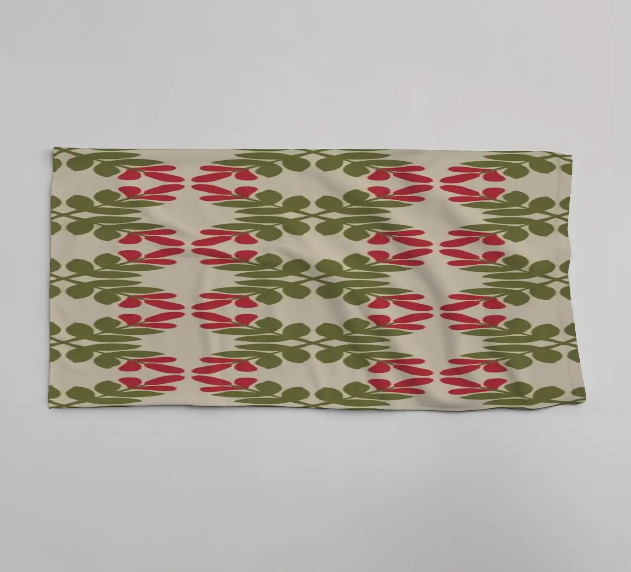 Boho leaf pattern towel by Little Dean