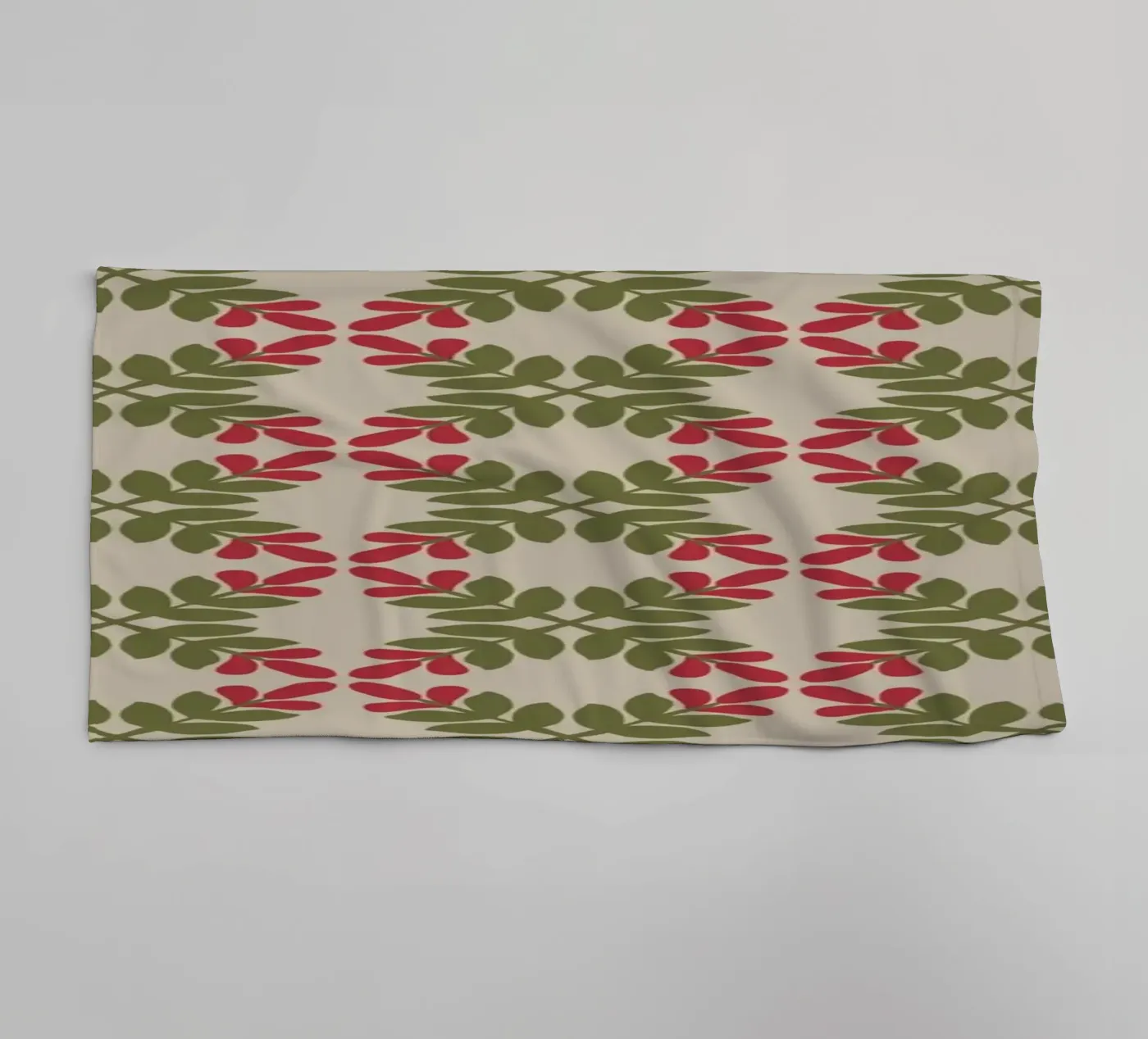 Boho leaf pattern Handtuch von Little Dean