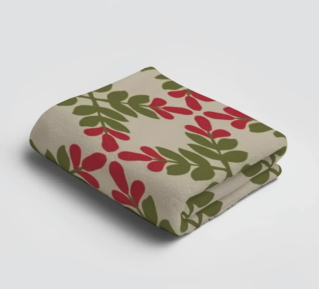 Boho leaf pattern towel by Little Dean