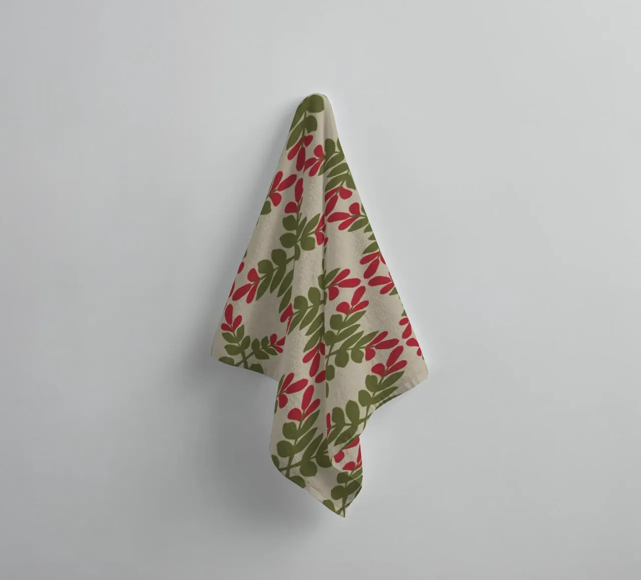 Boho leaf pattern towel by Little Dean