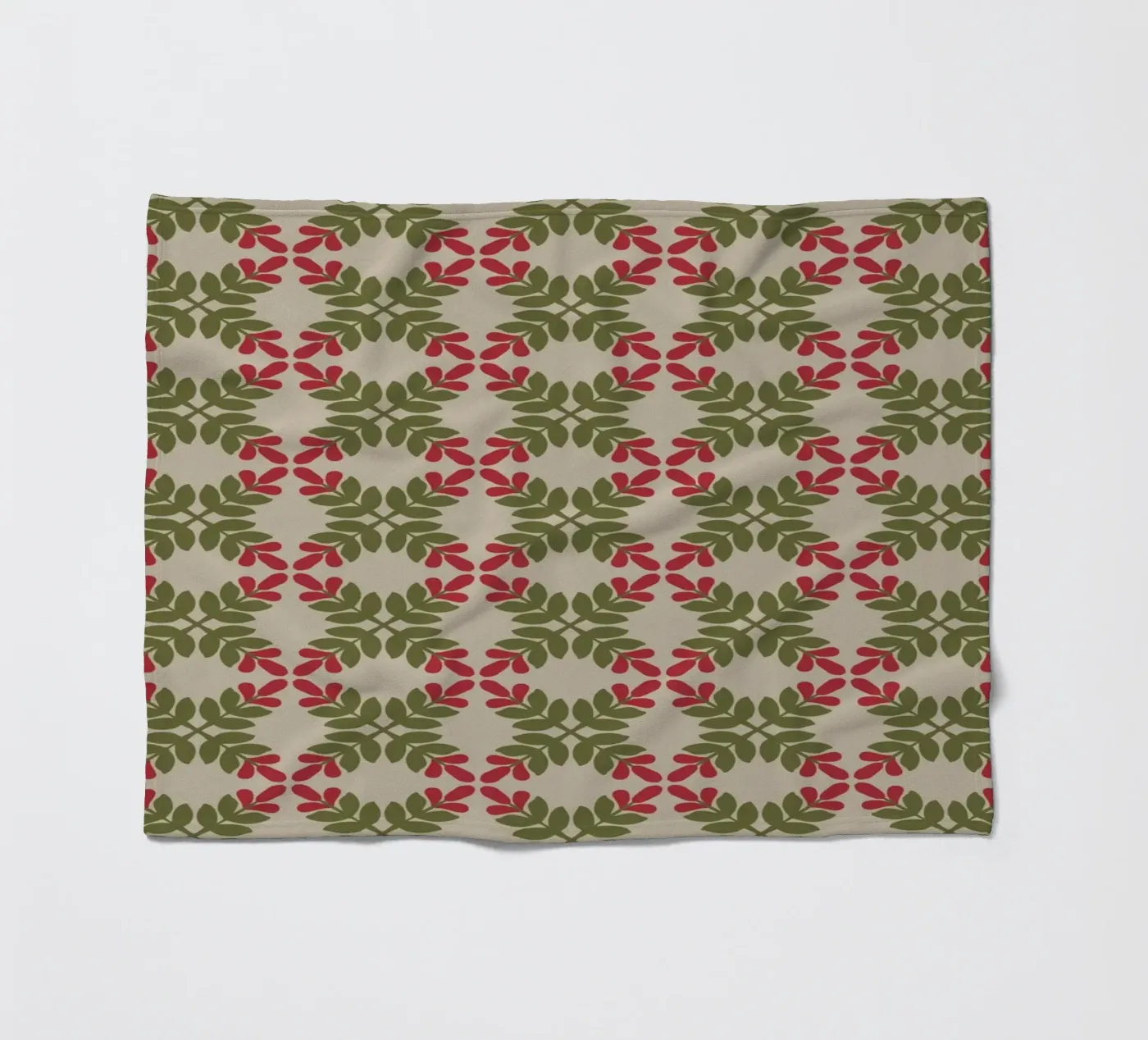 Boho leaf pattern coperta in pile da Little Dean