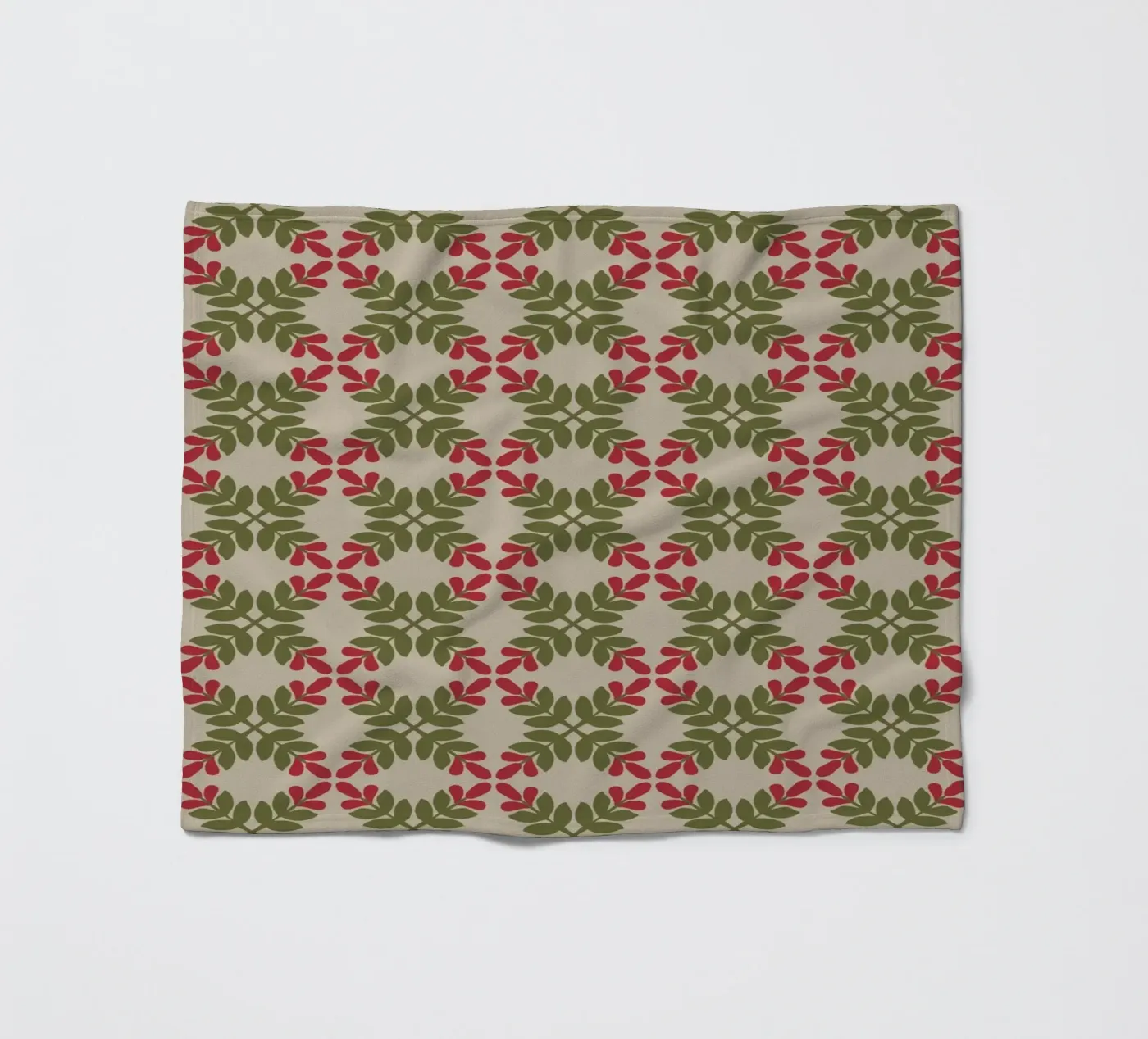 Boho leaf pattern coperta in pile da Little Dean