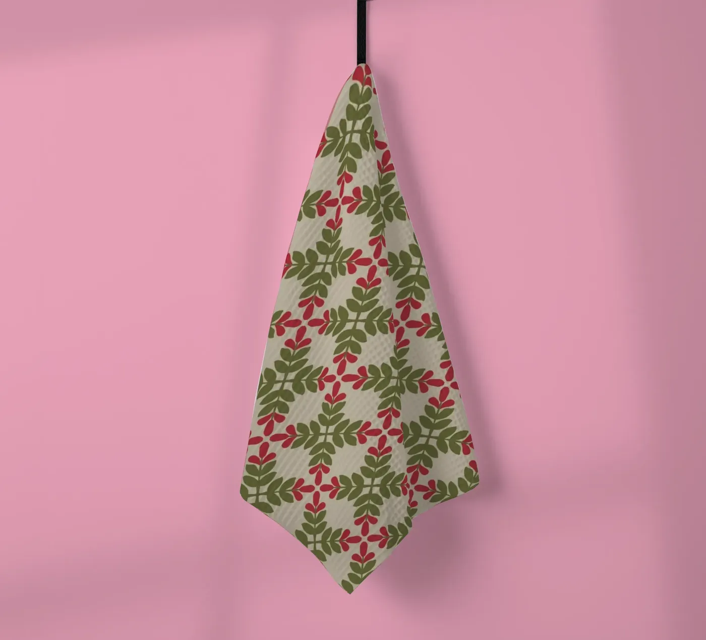 Motivo a foglie Boho canovaccio da cucina da Little Dean