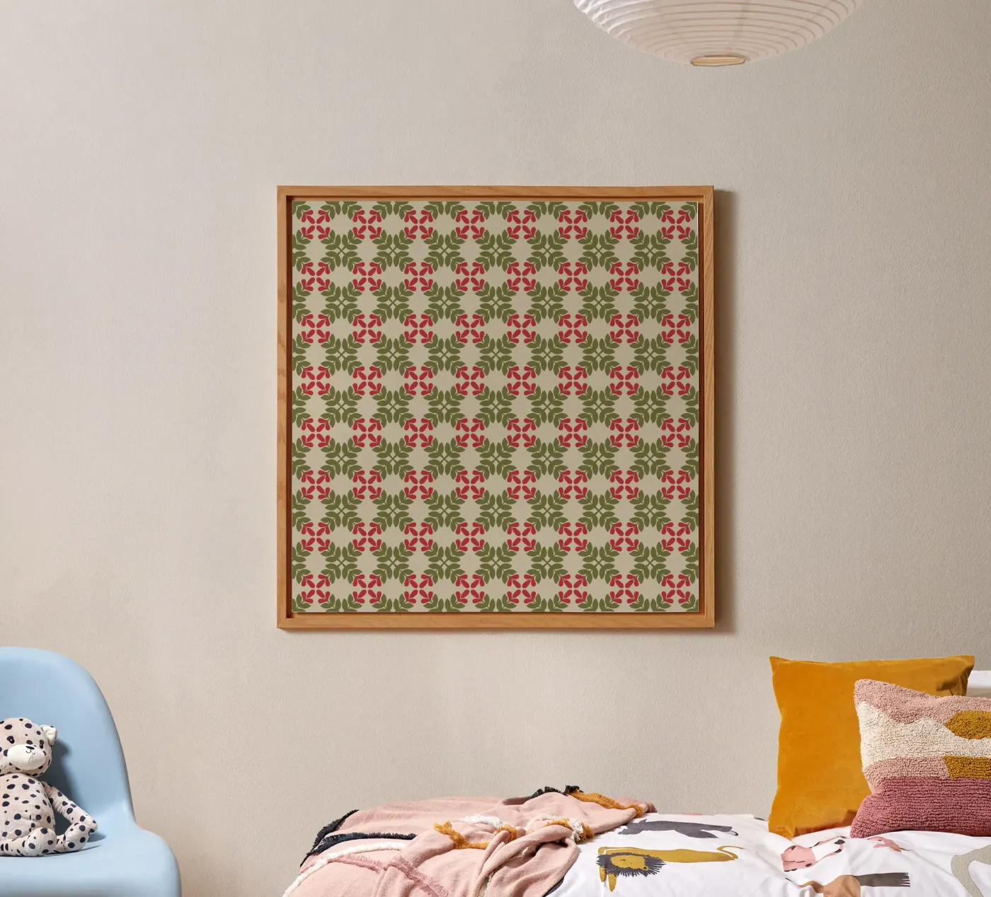 Boho leaf pattern forex plate by Little Dean