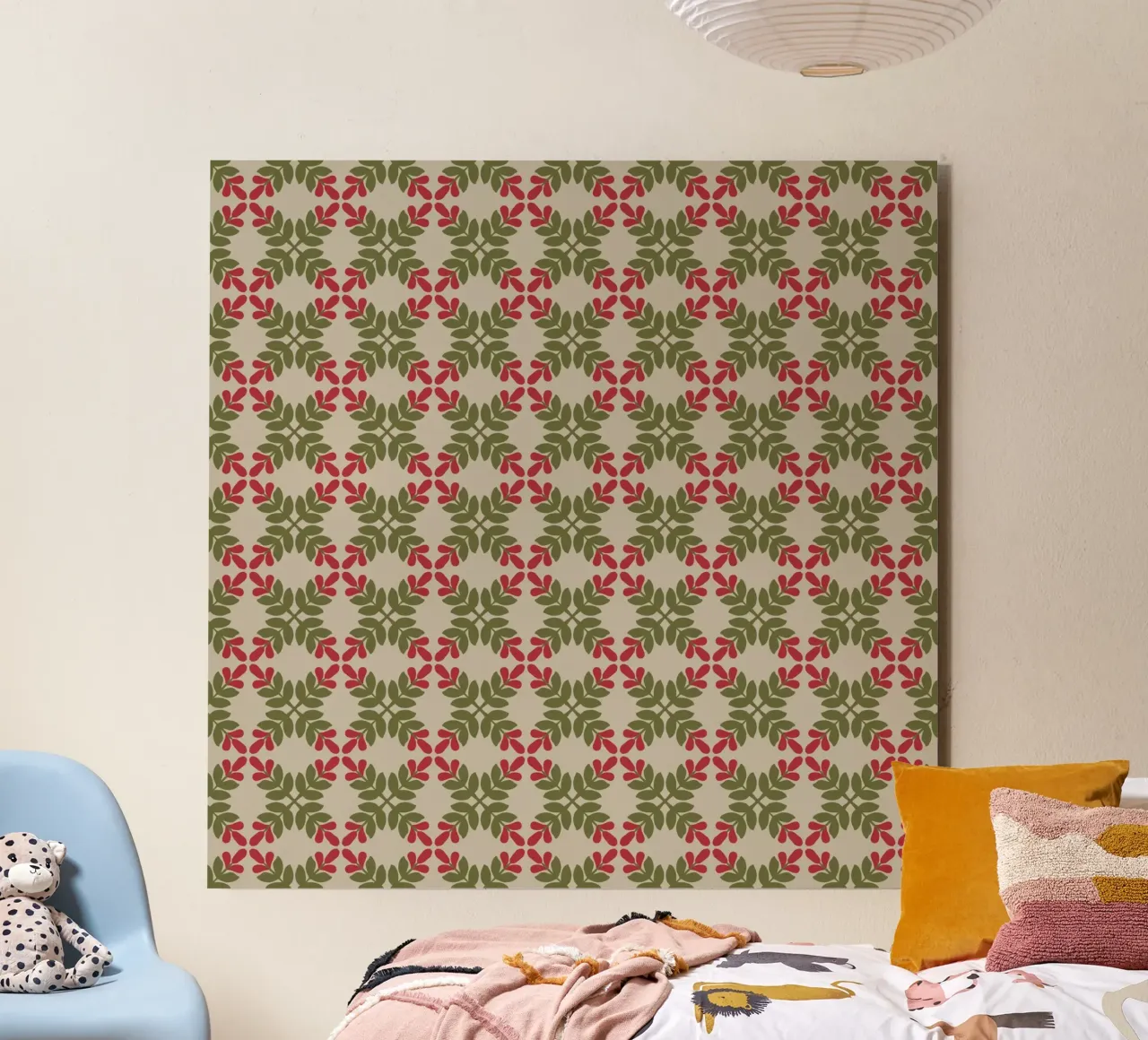 Boho leaf pattern forex plate by Little Dean