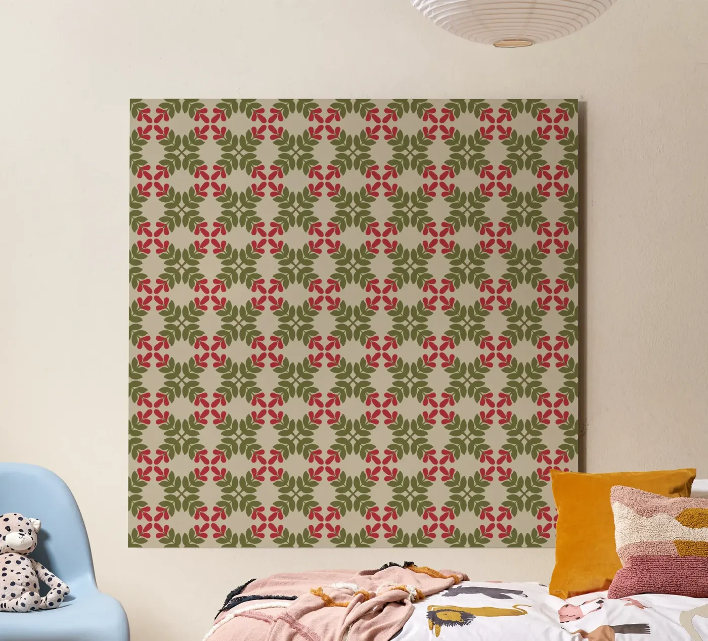 Boho leaf pattern forex plate by Little Dean