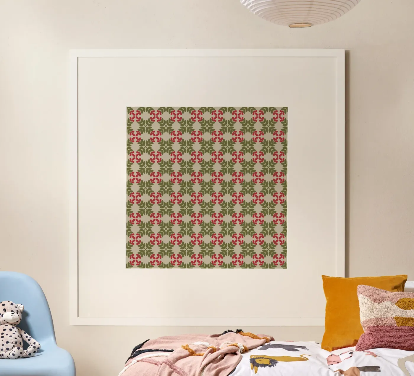 Boho bladmotief poster van Little Dean