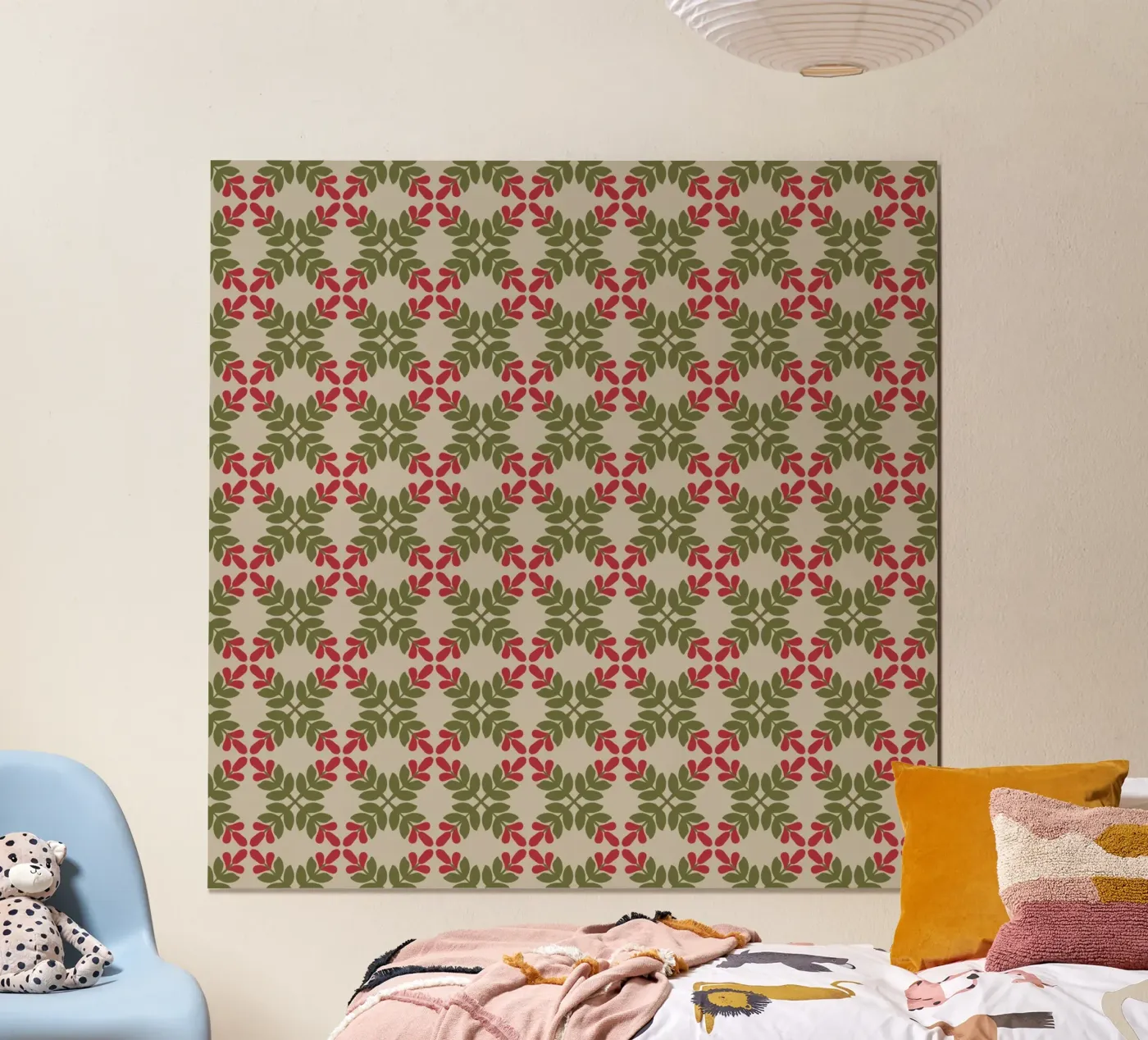 Boho-Blatt-Muster Poster von Little Dean