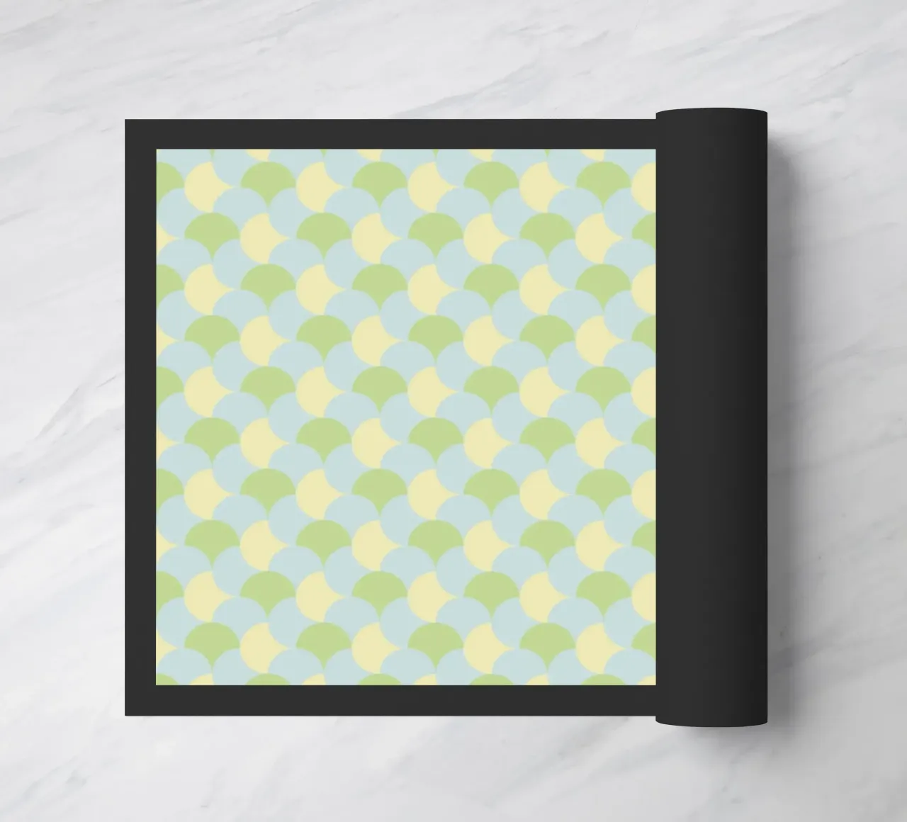 Gingham Green seamless pattern doormat by Little Dean