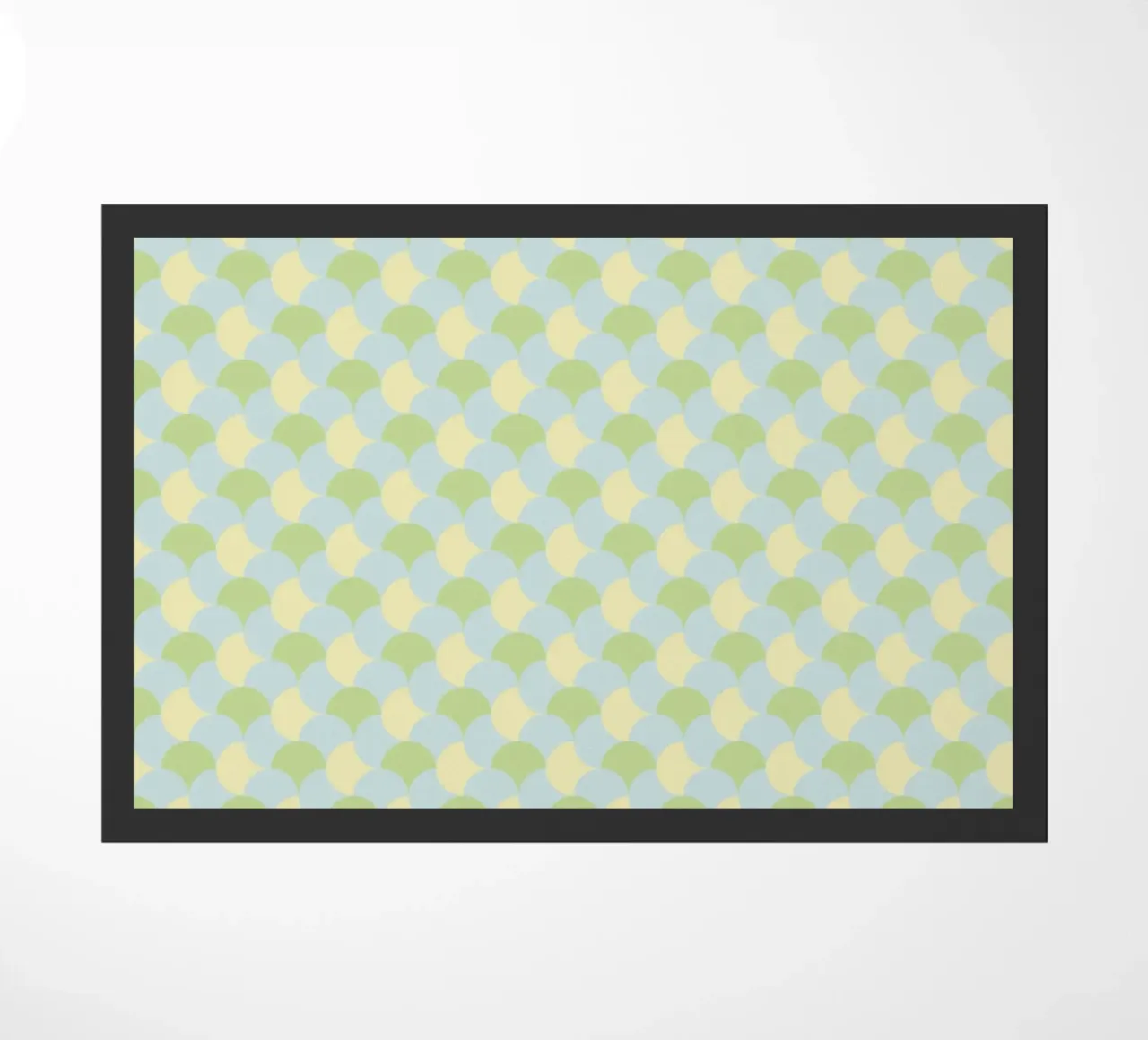 Gingham Green seamless pattern doormat by Little Dean