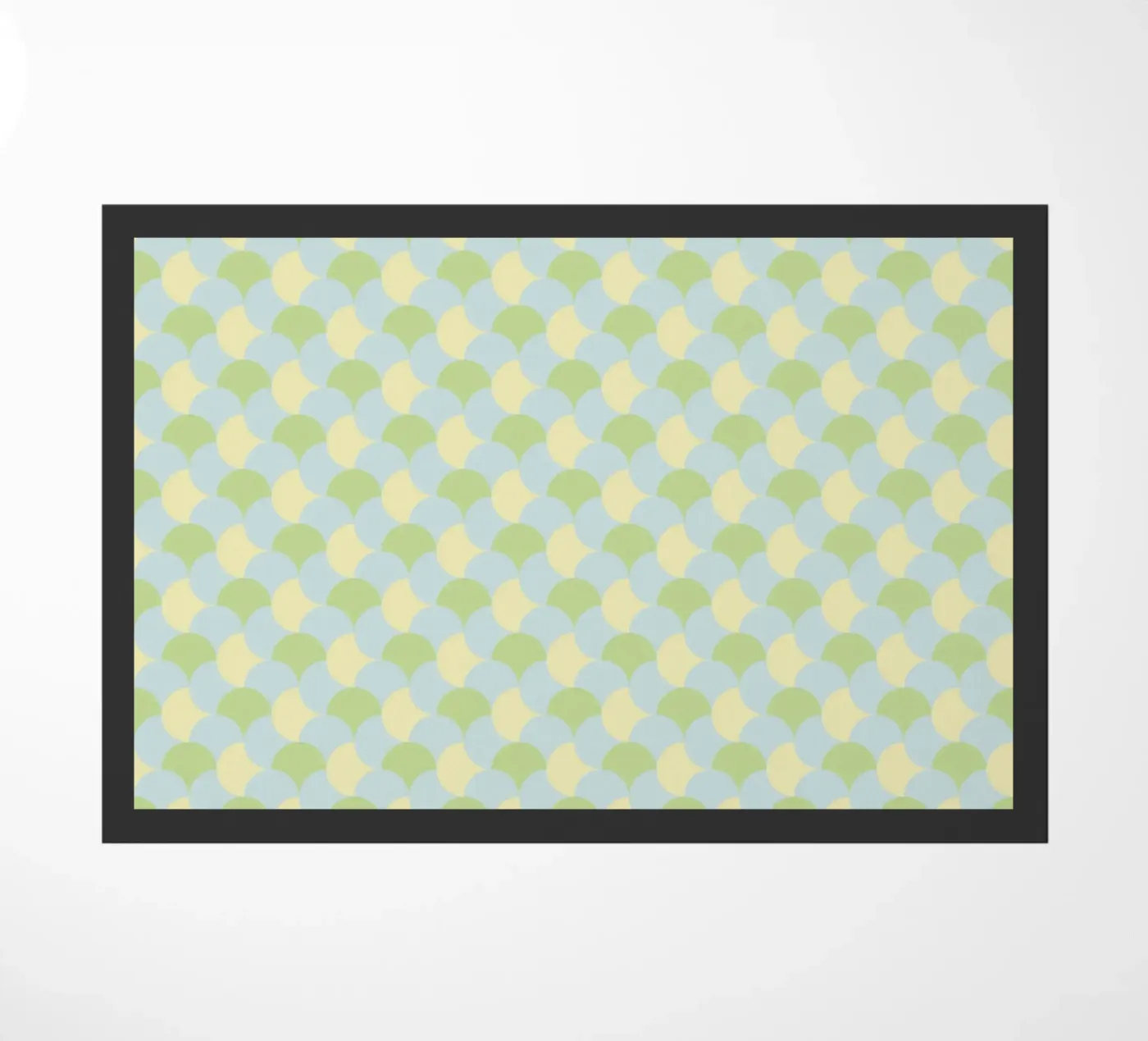 Gingham Green seamless pattern Fußmatte von Little Dean