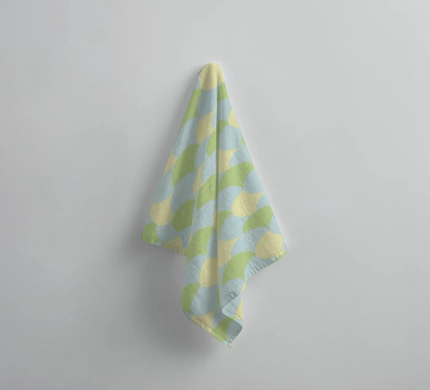 Gingham Green seamless pattern towel by Little Dean
