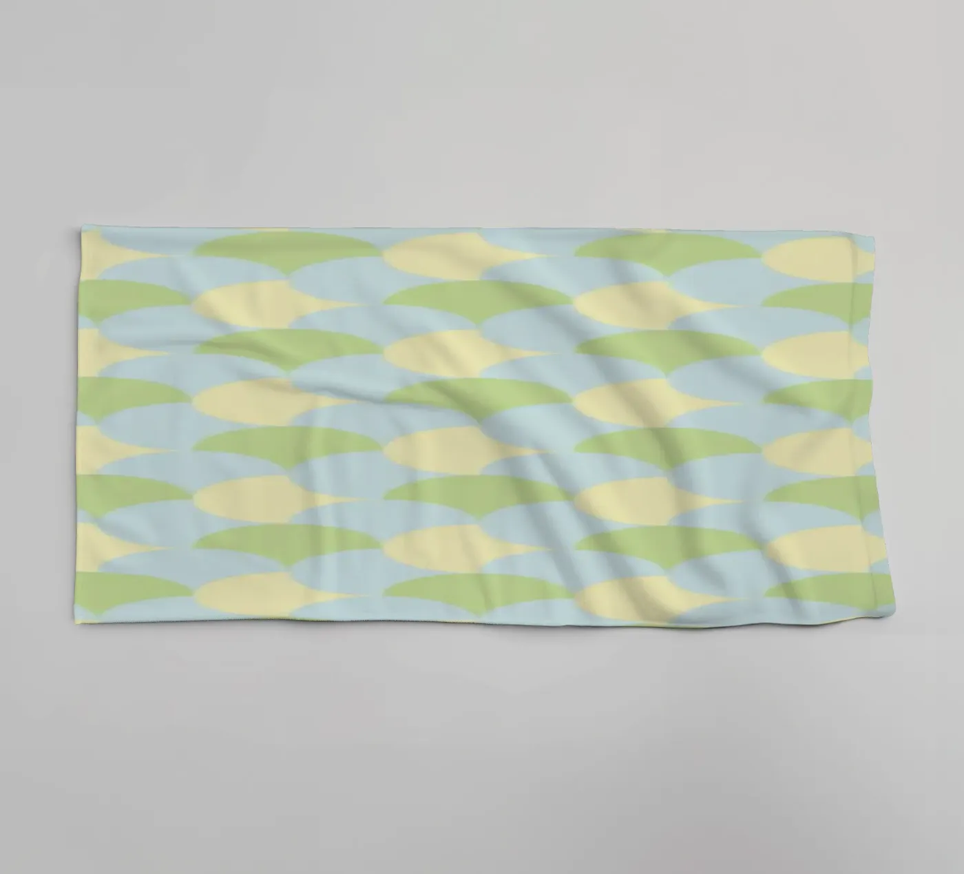 Gingham Green seamless pattern towel by Little Dean