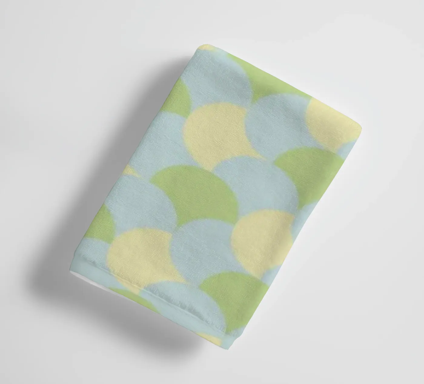 Gingham Green seamless pattern towel by Little Dean