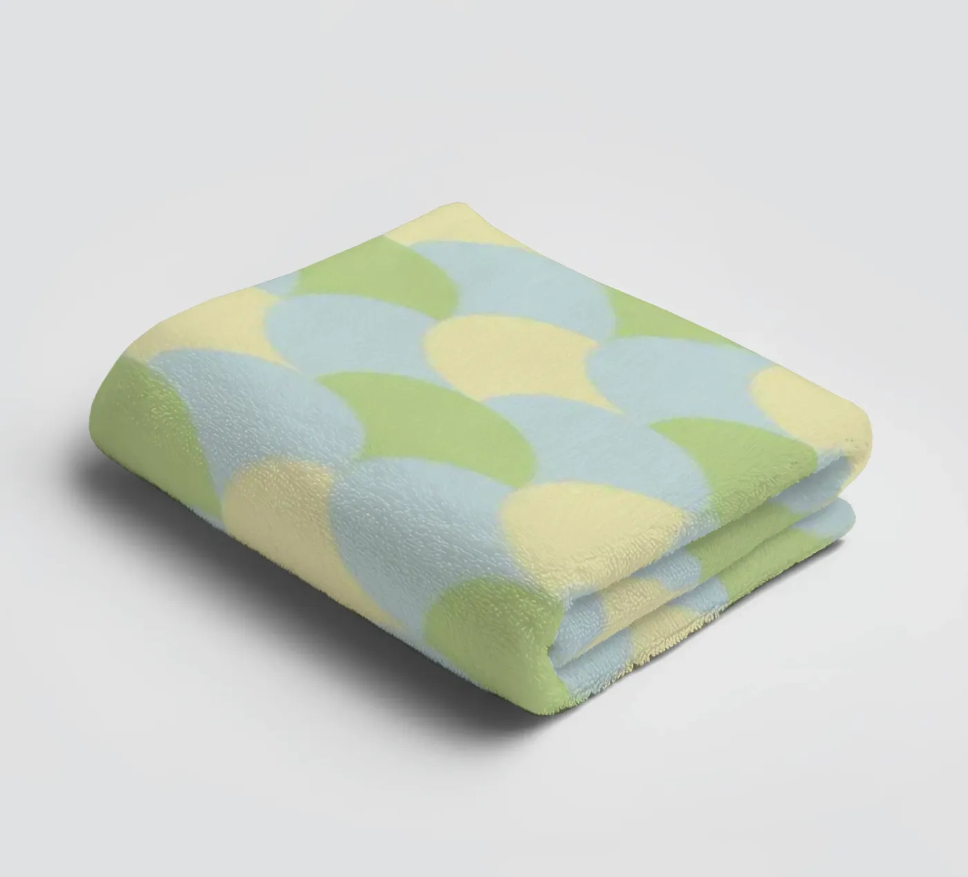Gingham Green seamless pattern towel by Little Dean