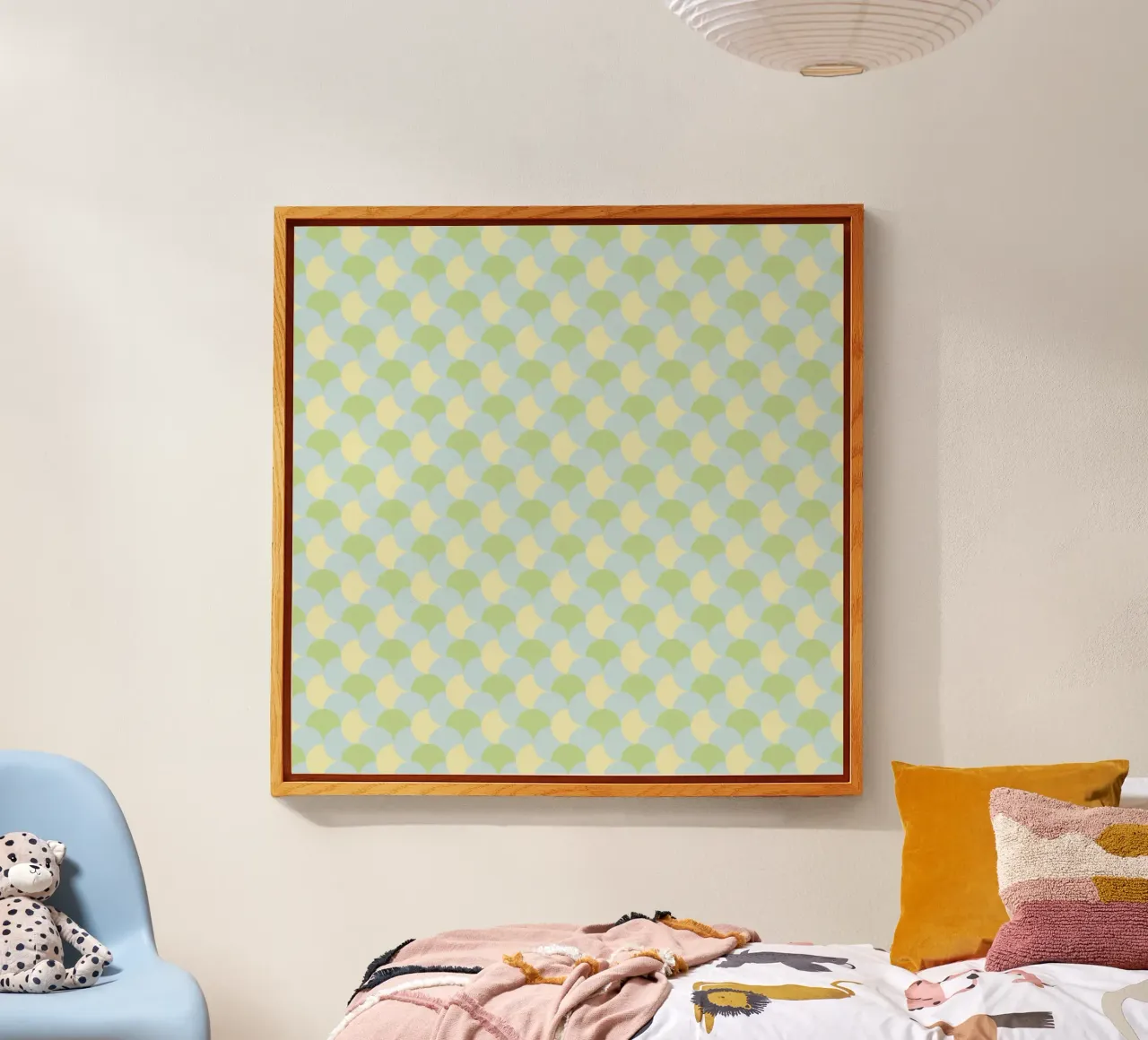 Gingham Green seamless pattern plexiglass da Little Dean