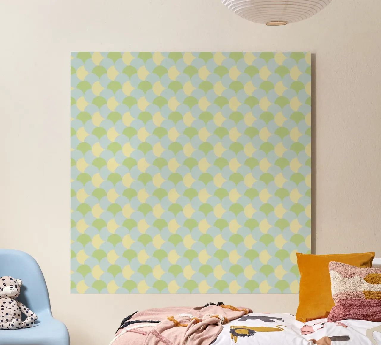 Gingham Green seamless pattern plexiglass da Little Dean