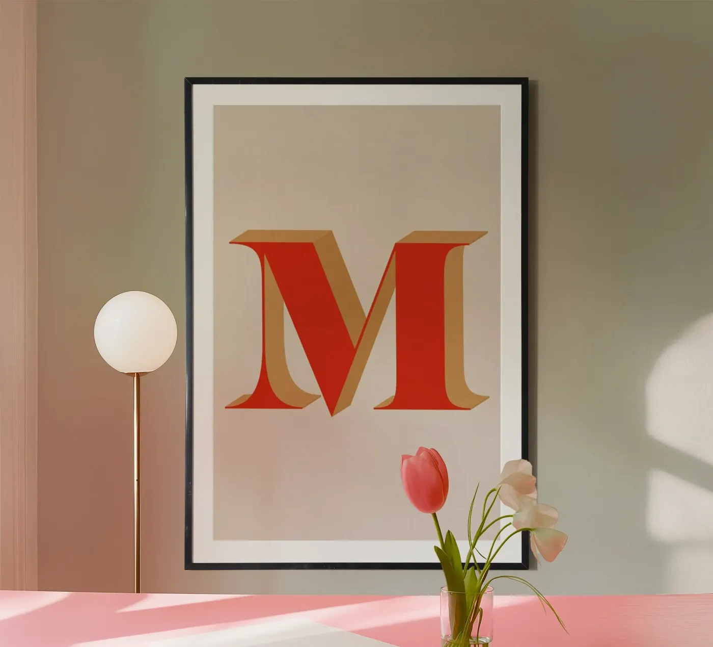 Red M poster da daylight design studio