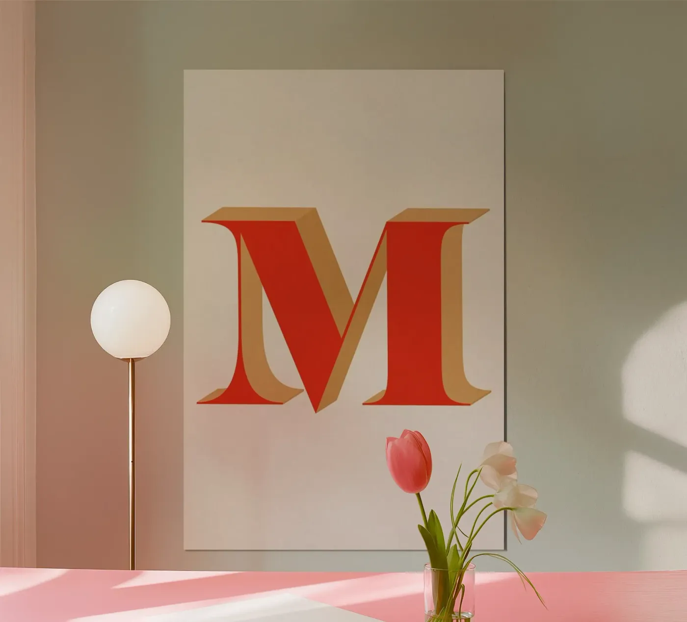 Red M poster da daylight design studio