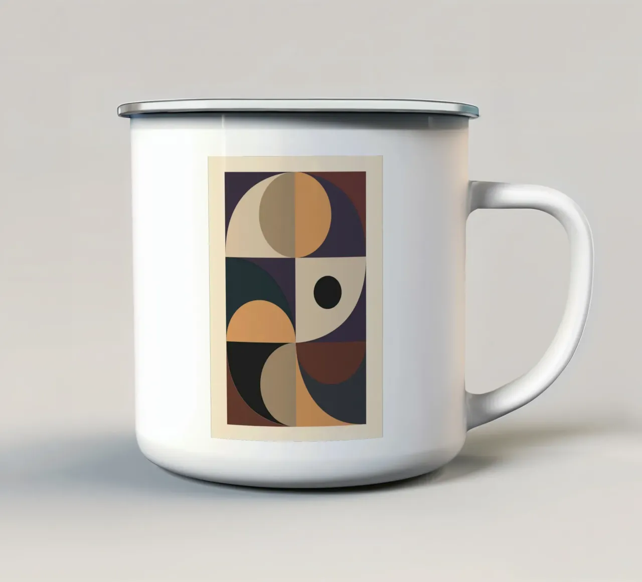 Forme geometriche astratte 48 tazza in smalto da Gaite