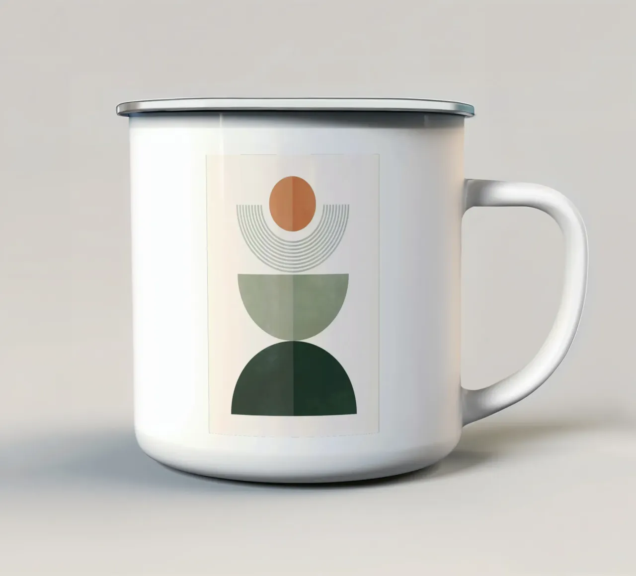 Forme geometriche astratte 51 tazza in smalto da Gaite
