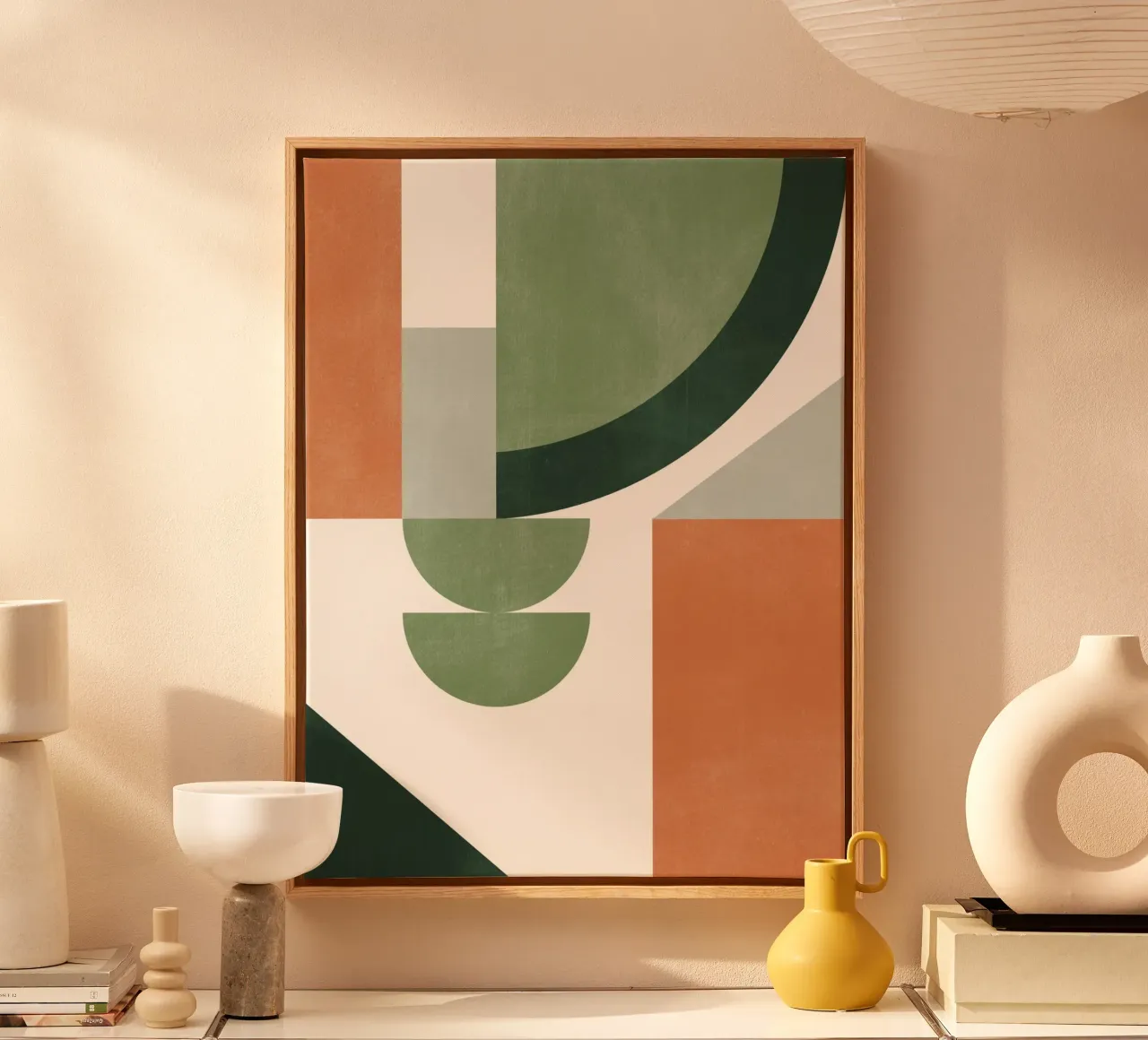 Forme geometriche astratte 49 tela con Cornice a cassetta da Gaite