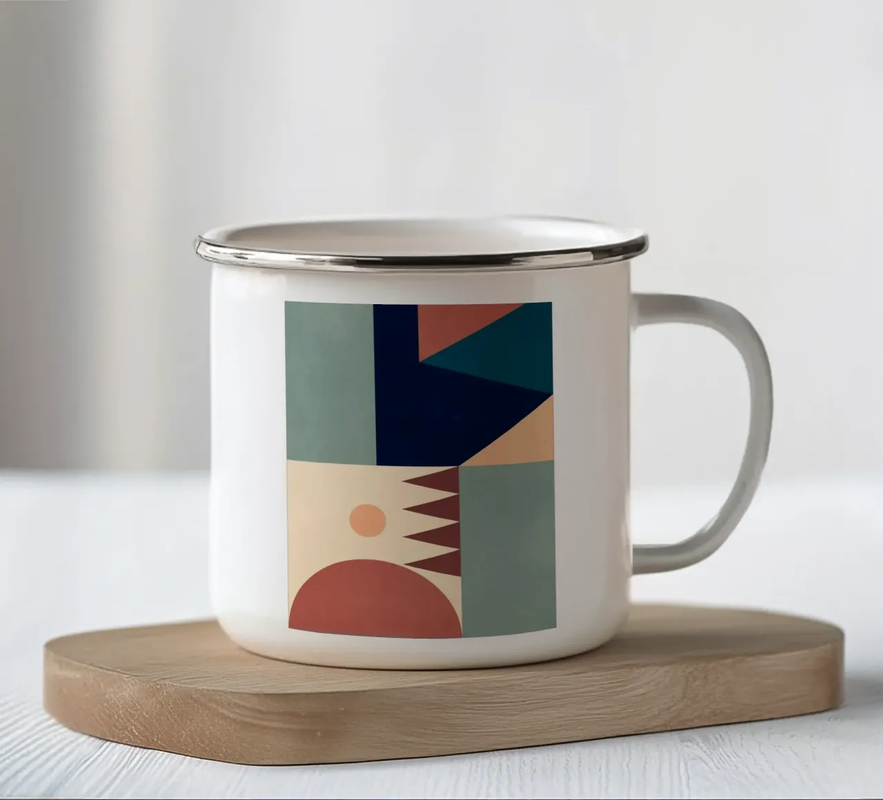 Forme geometriche astratte 54 tazza in smalto da Gaite