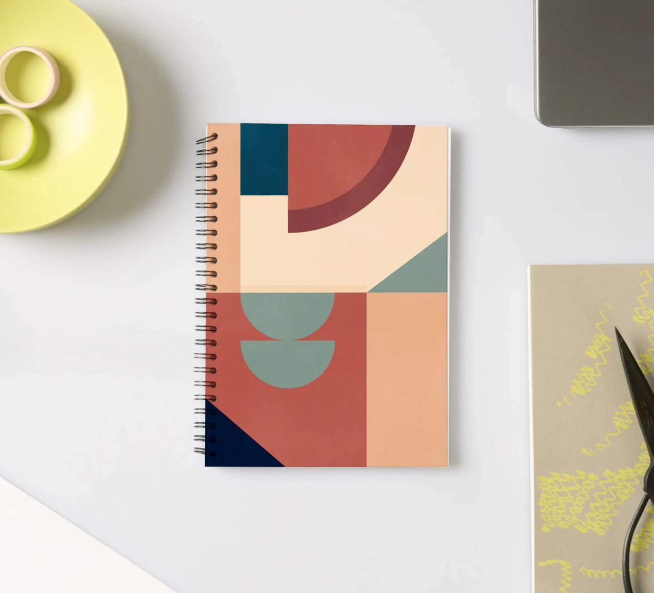 Abstract Geometric Shapes 53 spiral notebook by Gaite
