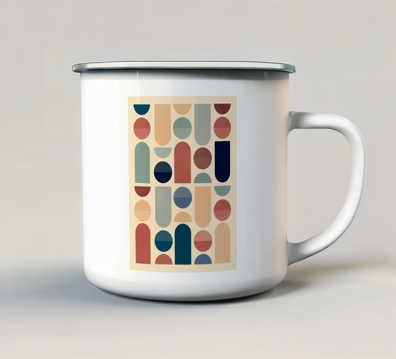Forme geometriche astratte 52 tazza in smalto da Gaite