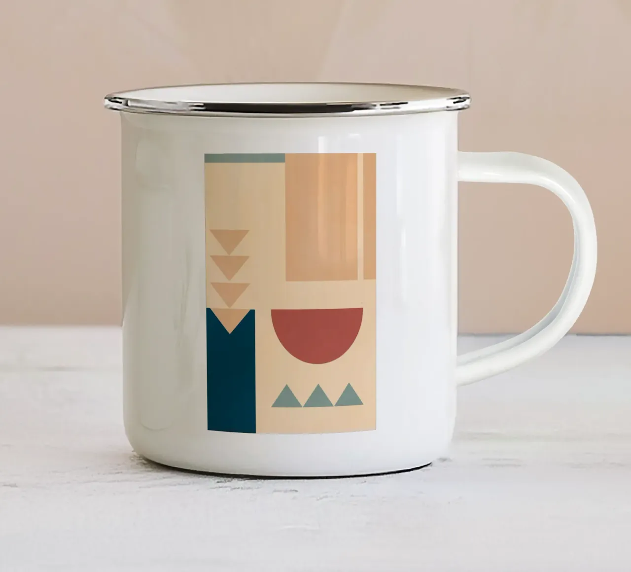 Forme geometriche astratte 57 tazza in smalto da Gaite