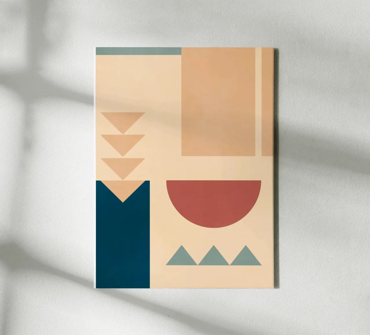 Abstract Geometric Shapes 57 canvas with Floater frame by Gaite