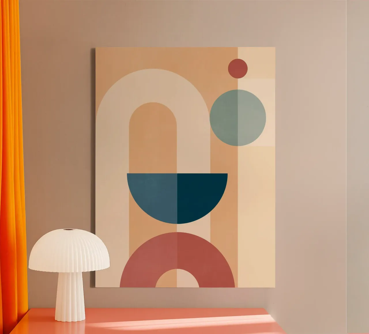 Forme geometriche astratte 55 tela con Cornice a cassetta da Gaite