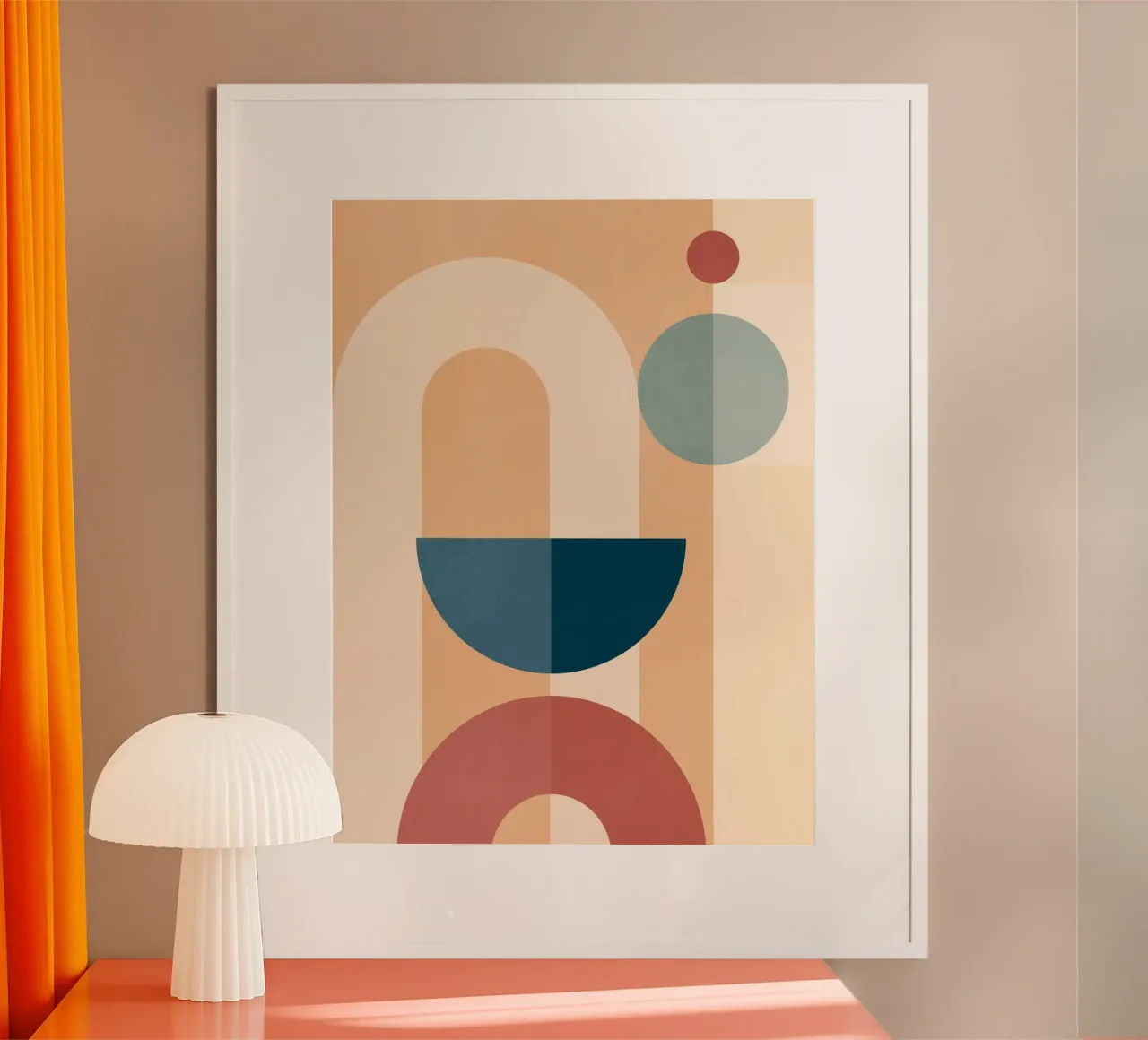 Forme geometriche astratte 55 poster con telaio in legno da Gaite