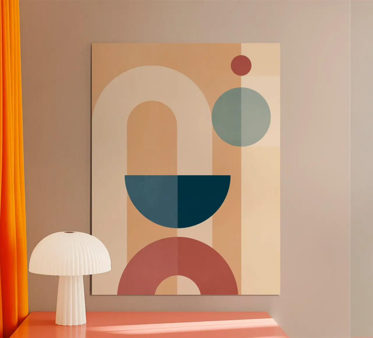 Forme geometriche astratte 55 poster con telaio in legno da Gaite