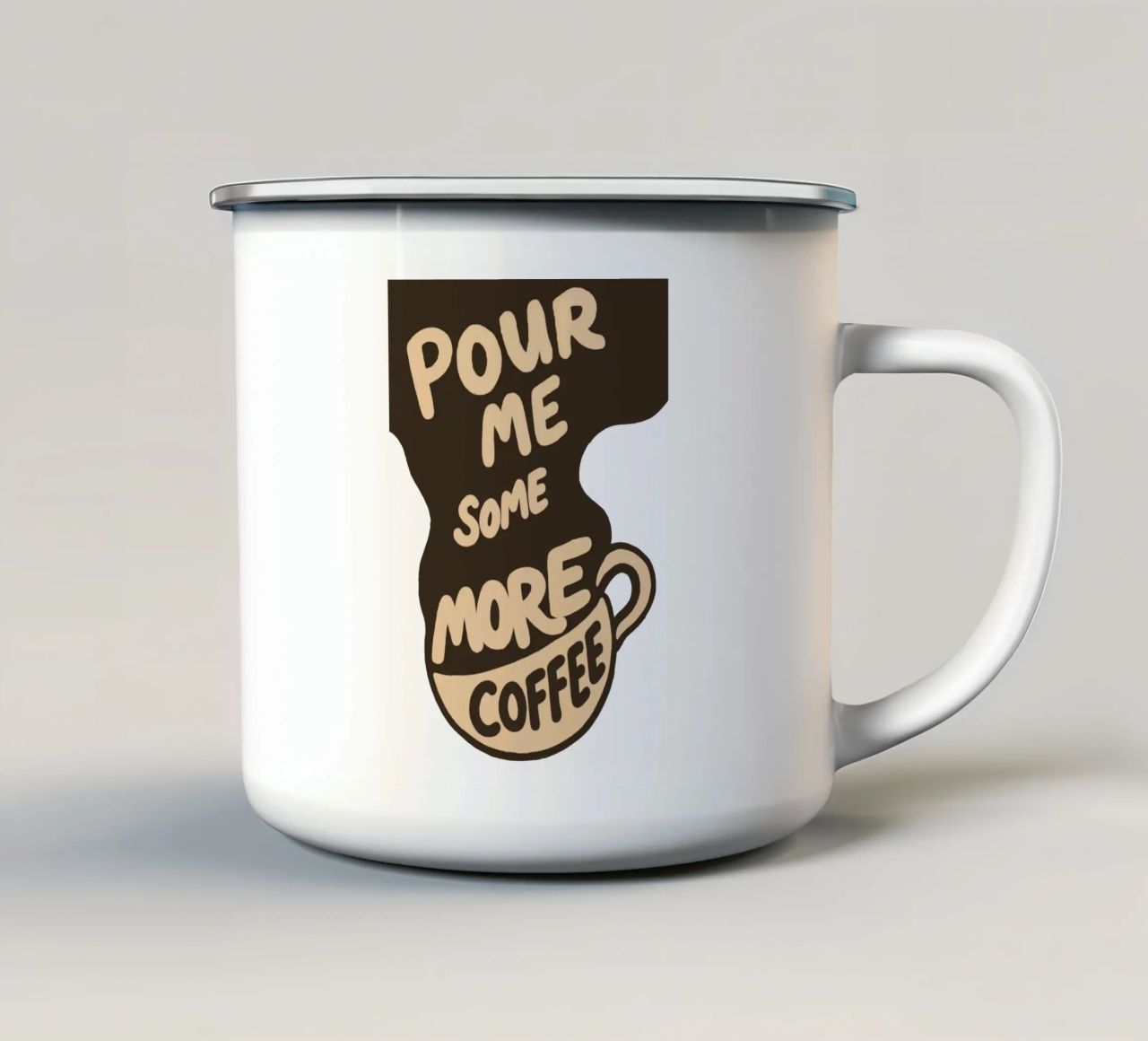 More Coffee Please – Always tazza in smalto da QuooodZ by MooodzArt