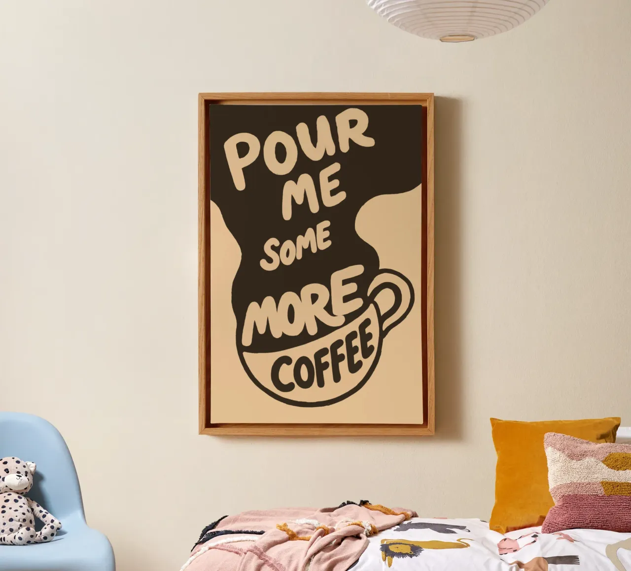 More Coffee Please – Always tela con Cornice a cassetta da QuooodZ by MooodzArt