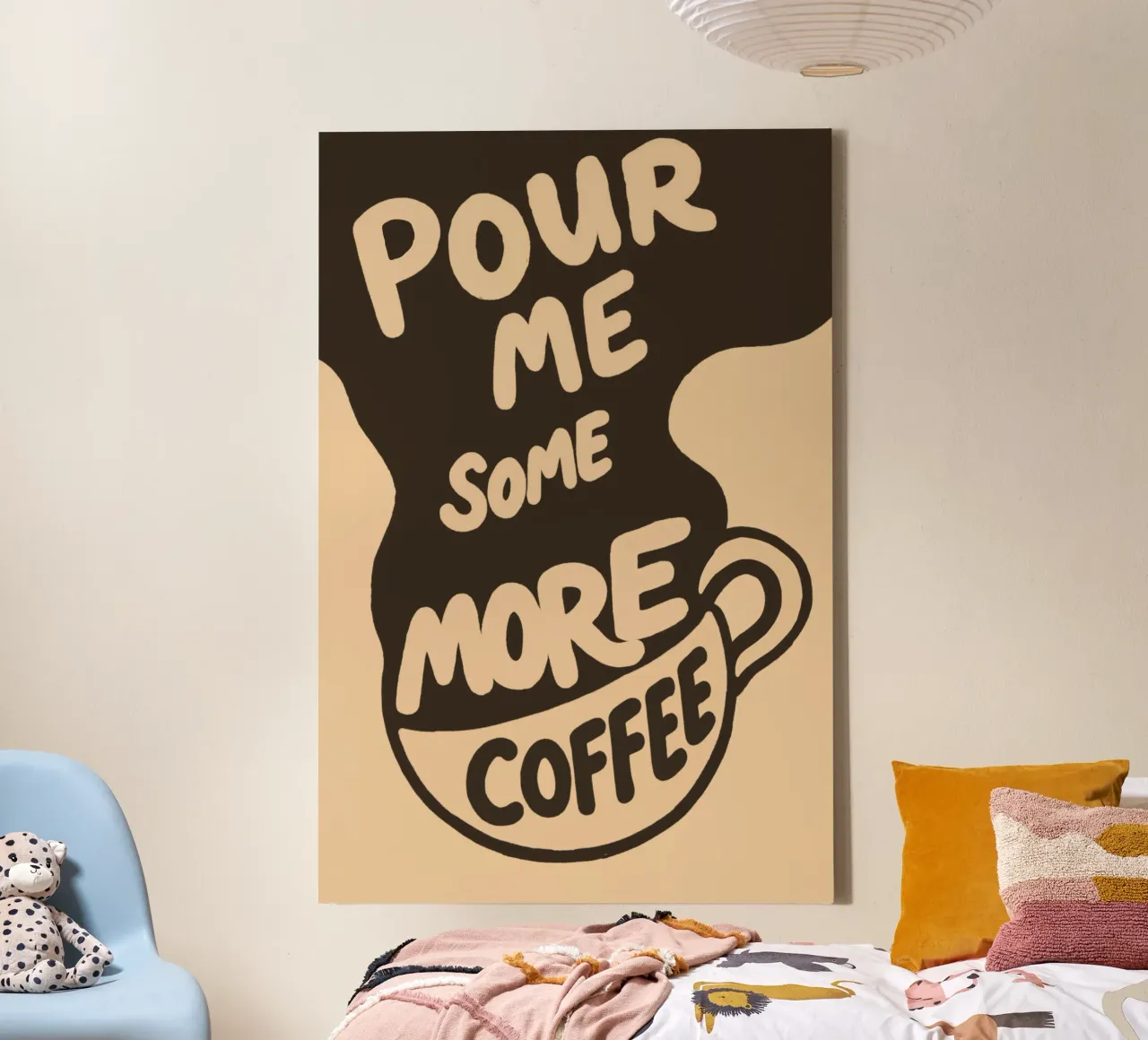 More Coffee Please – Always tela con Cornice a cassetta da QuooodZ by MooodzArt