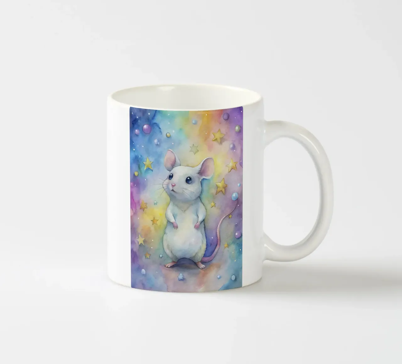 Topo in acquerello tazza in ceramica da ARTVI-SHOP