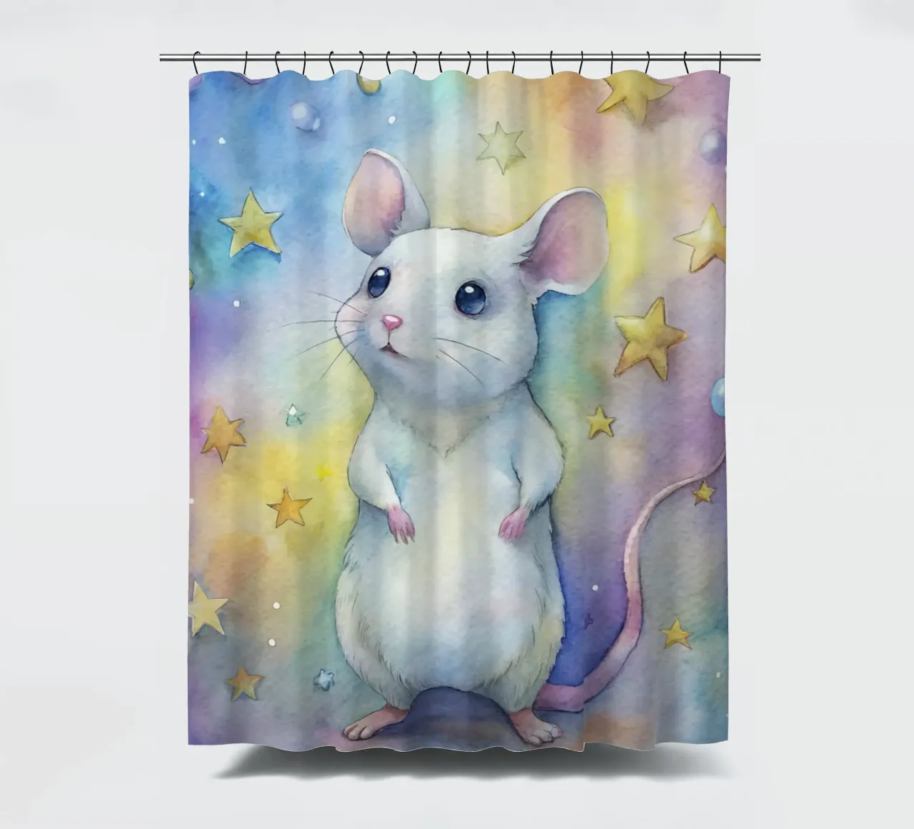 Topo in acquerello tenda da doccia da 🎁 ARTVI-SHOP