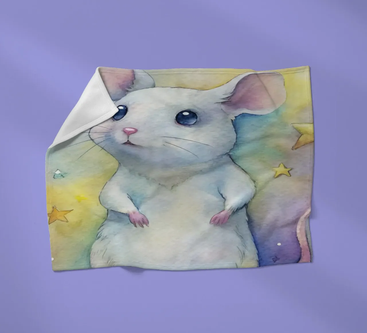 Topo in acquerello coperta in pile da ARTVI-SHOP