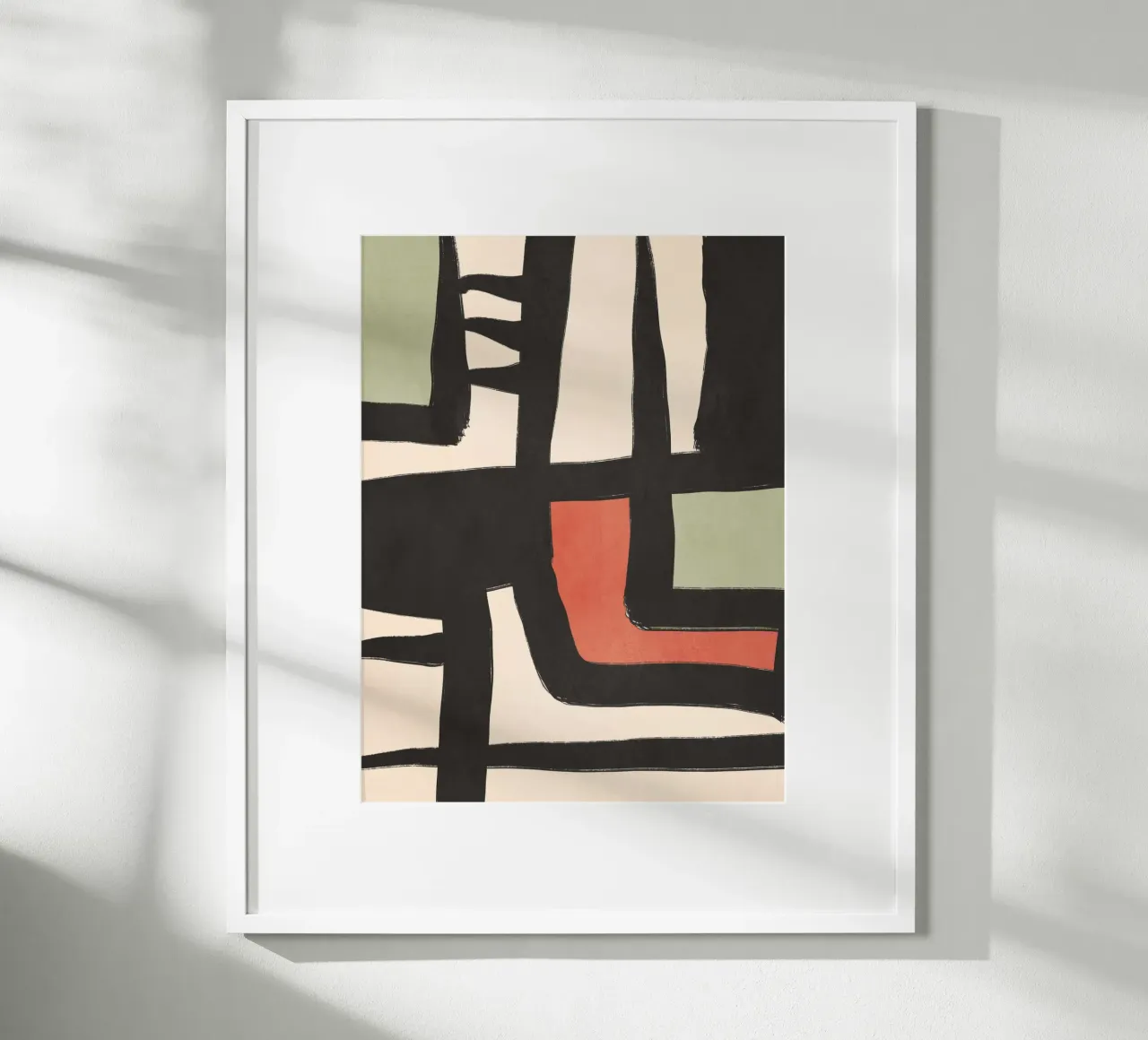 Arte astratta moderna 80 poster con telaio in alluminio da ThingDesign