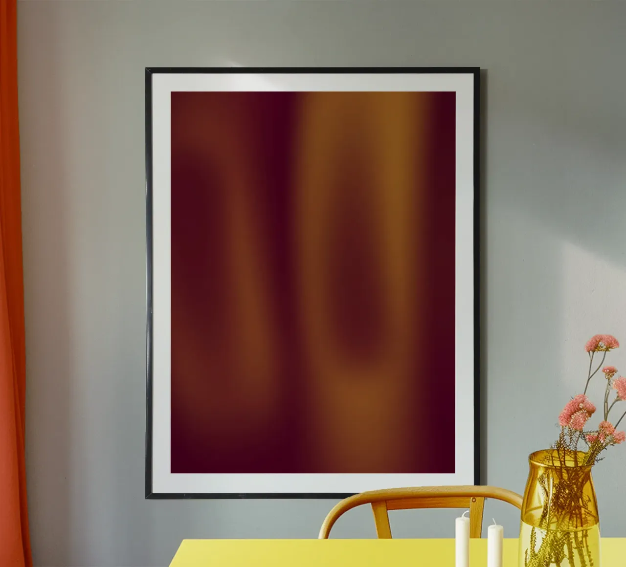 Braci incandescenti poster con telaio in alluminio da Inside out