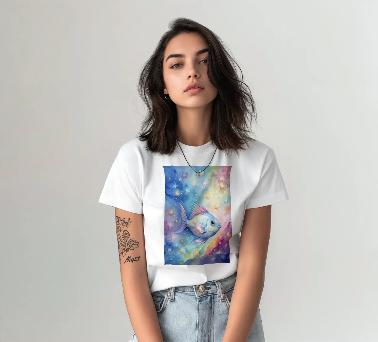 Pesci tropicali in acquerello t-shirt da 🎁 ARTVI-SHOP